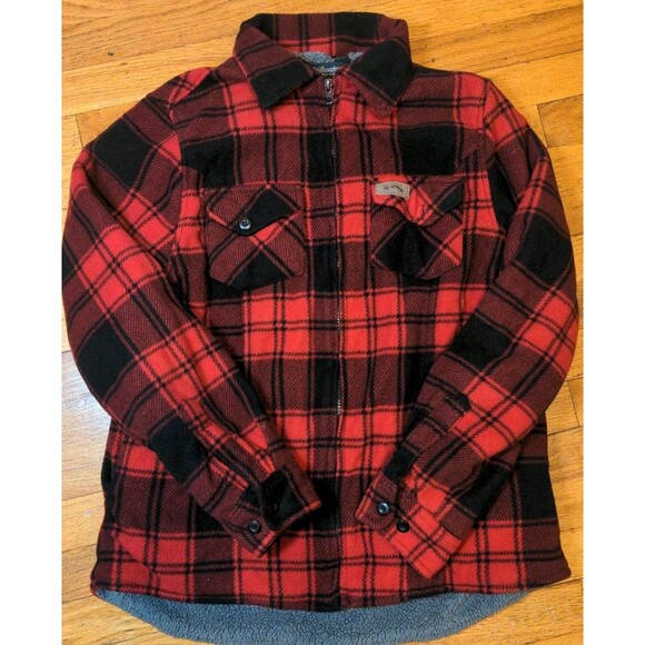 Stillwater Supply Co Womens Buffalo Plaid Sherpa Lined Shacket Workwear Jacket M - Picture 1 of 9